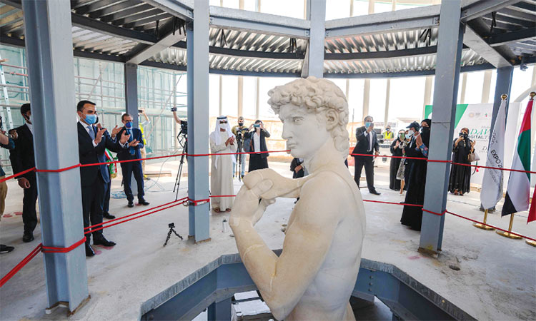 Il Padiglione Italia svela una replica della statua del David all’Expo 2020