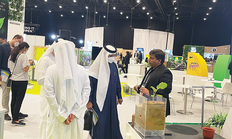A view of exhibitors at the Food  for Future Summit in Dubai.
