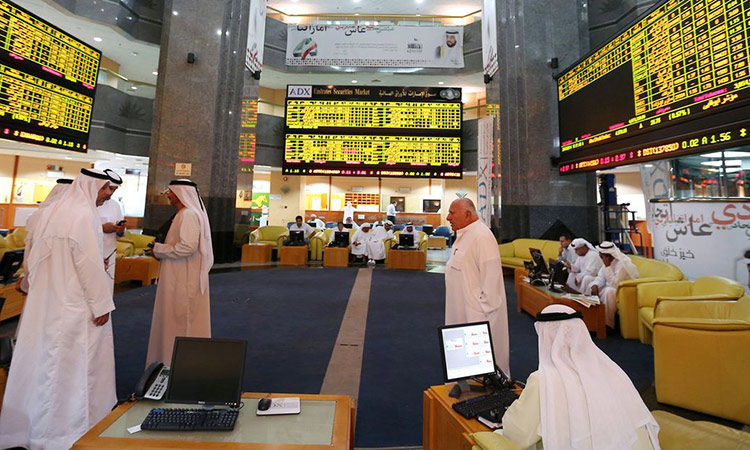 The Abu Dhabi Securities Exchange trading value increased by 21.9 per cent to Dhs451 billion.