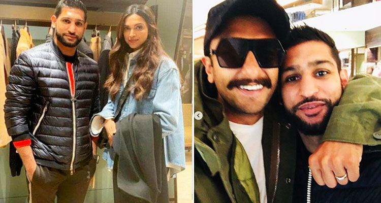Power couple' Ranveer, Deepika pose with boxer Amir Khan - GulfToday