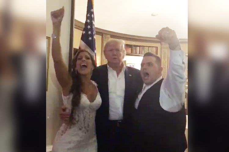 Video Donald Trump Makes Surprise Visit To Fans Wedding In New Jersey Gulftoday