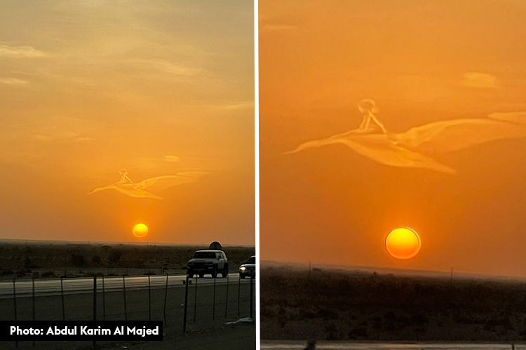 VIDEO: Saudi man captures cloud shaped as 'child riding a bird,' but the internet calls it 'Pareidolia' - Gulf Today