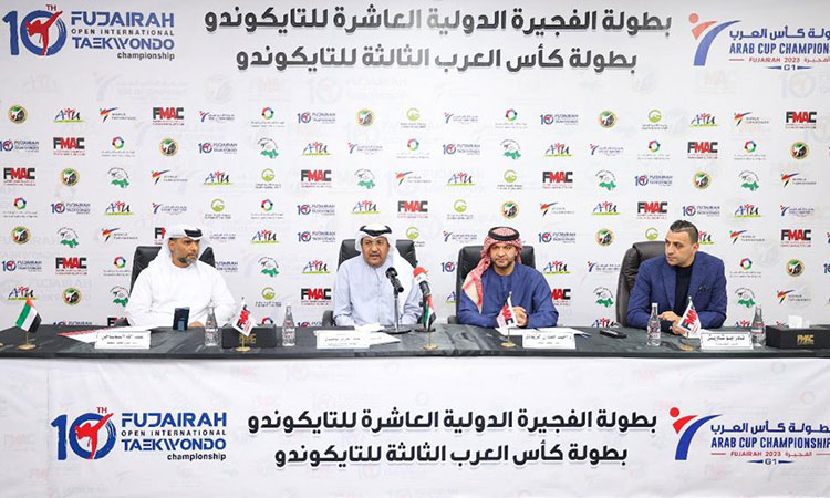 وتقام البطولة الدولية للتايكوندو وكأس العرب في الفجيرة الشهر المقبل