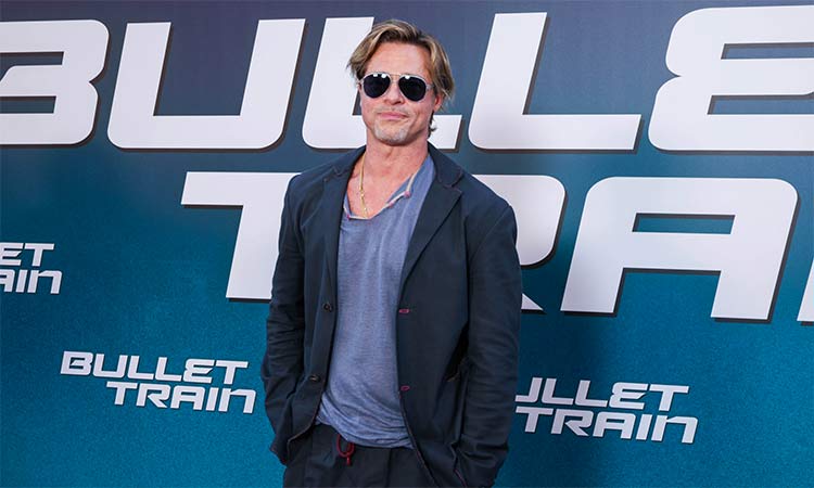 Brad Pitt attends "Bullet Train" premiere at Le Grand Rex in Paris. (Image: Twitter)