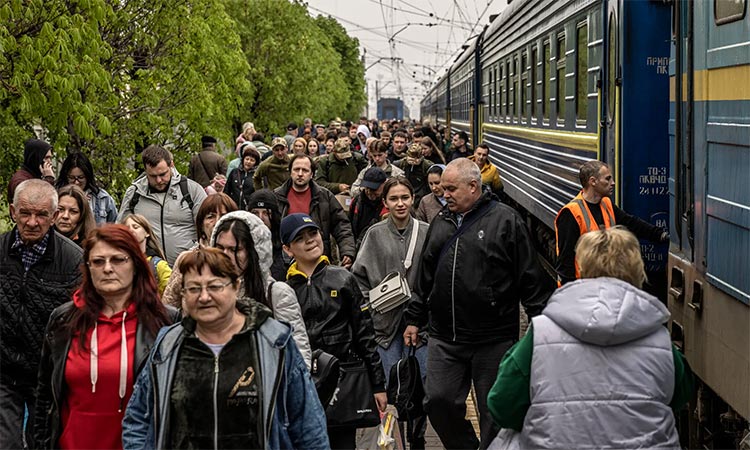 A train from Lviv, in western Ukraine, and Kyiv, the country’s capital, arrived last week in Pokrovsk, in the eastern Donetsk region.