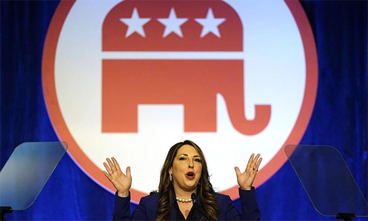 Ronna McDaniel, the GOP chair, speaks during the Republican National Committee winter meeting in Salt Lake City. (File/AP)