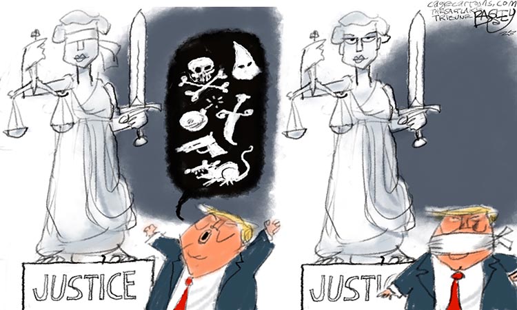 Cartoon — Justice for Trump