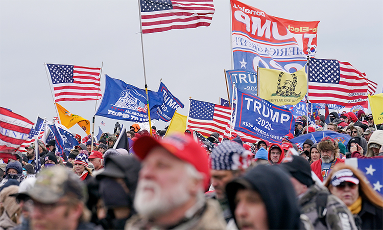 Trump supporters participate in a rally in Washington. File/AP