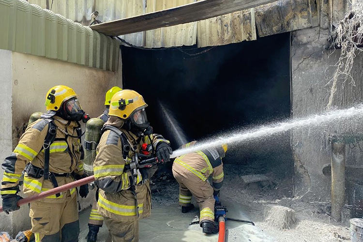 Ajman Civil Defence douse warehouse fire rescue two workers - GulfToday