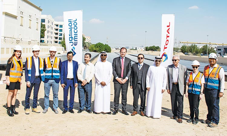 Emicool and Total’s subsidiary  open solar plant at DIP in Dubai