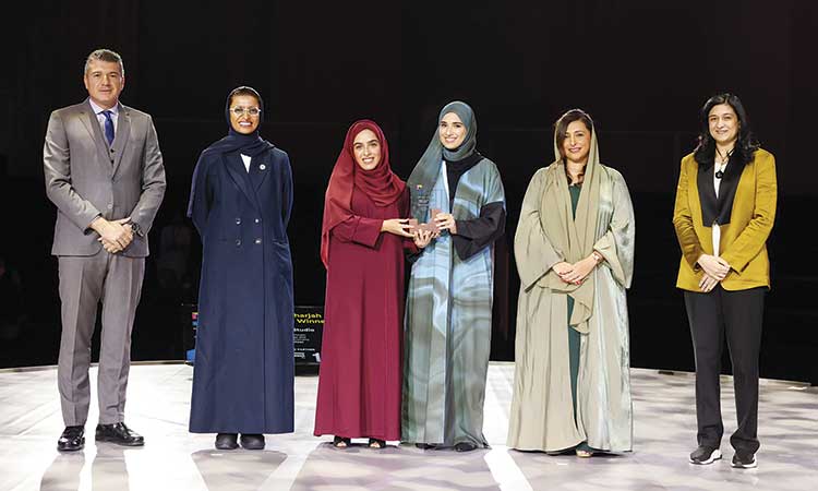 Sheikha Bodour Bint Sultan Al Qasimi, Noura Al Kaabi and other dignitaries during the event.