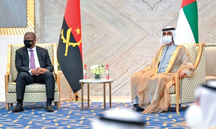 Sheikh Mohammed holds talks with President of Angola João Manuel Gonçalves Lourenço at the Expo 2020 Dubai on Wednesday.