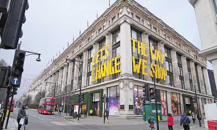 A general view of the Selfridges department store in London on Friday.  Associated Press
