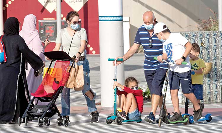 Visitors move around different pavilions at the Expo 2020 Dubai. Kamal Kassim, Gulf Today