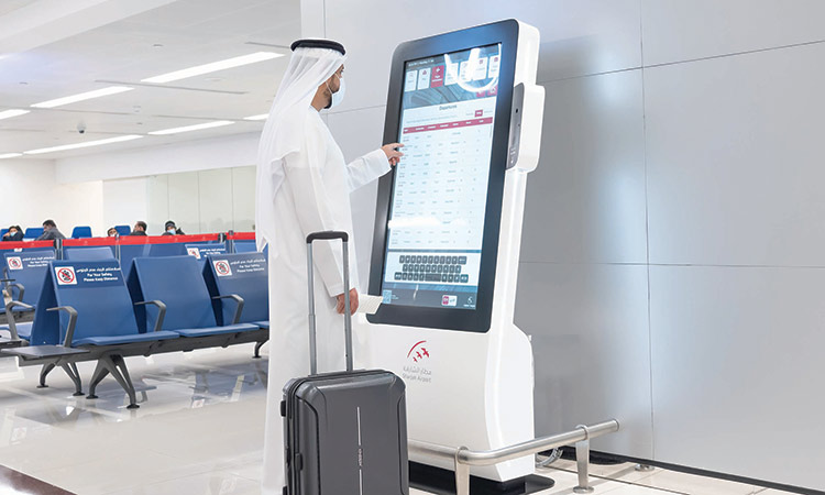 Sharjah Airport’s new smart information desk.