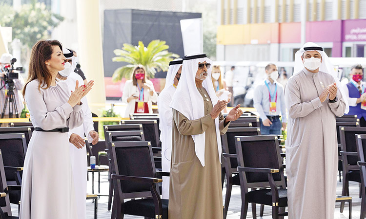 Sheikh Nahyan with other dignitaries at the Expo 2020 Dubai.