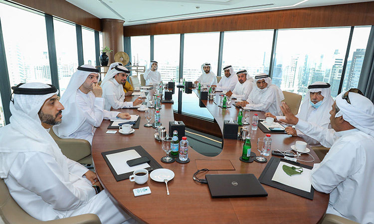 Hamad Buamim during the meeting with the members of Wooden Ships council.
