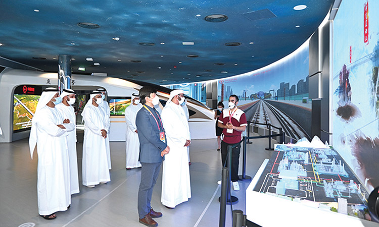 Mohammed Bin Ahmed Al Bowardi visited the pavilions of Japan, China and Syria at Expo 2020 Dubai.