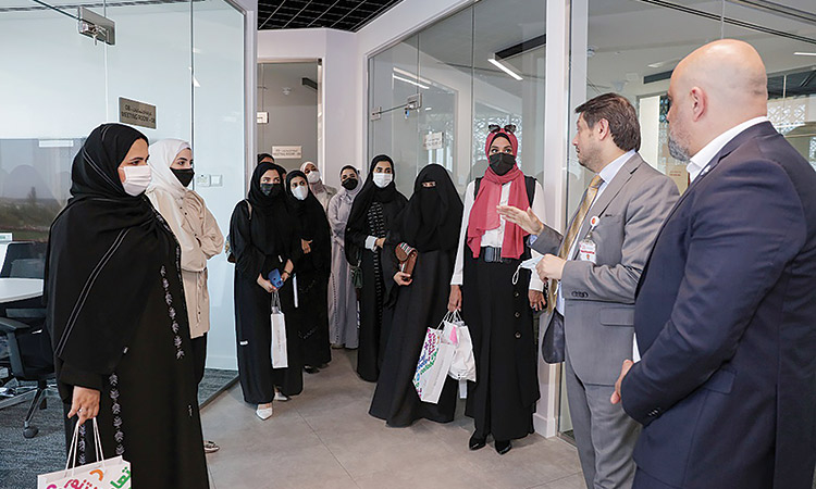 Officials during the visit.