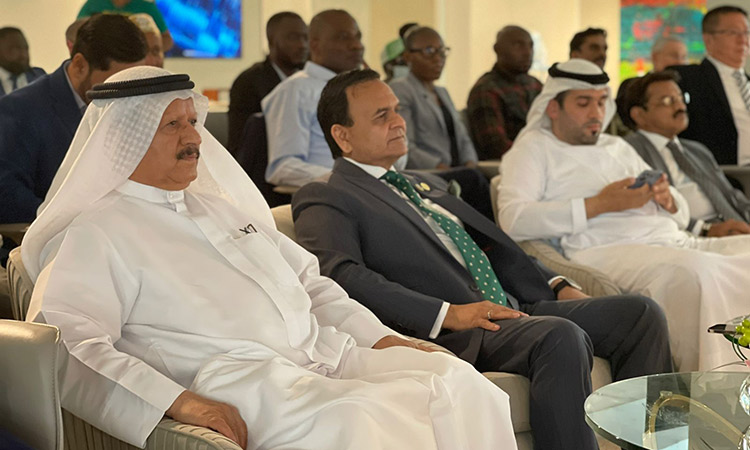 Top officials during the events of the fifth edition of The BURJ CEO Awards and Business Summit at Al Wasl Dome.