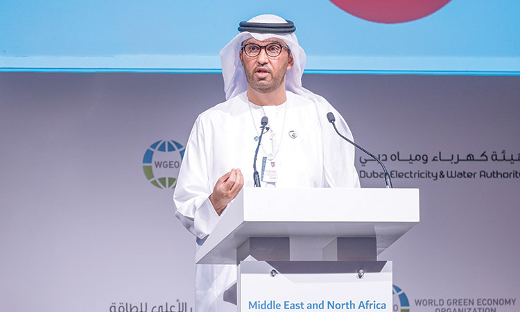 Dr Sultan Al Jaber at Mena Climate Week.