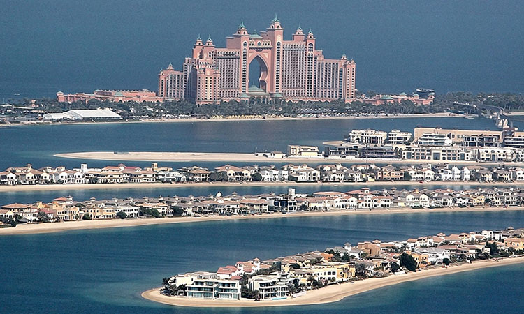 A grand view of the Palm Jumeirah in Dubai, an attractive destination for local and global tourists.  Kamal Kassim/ Gulf Today