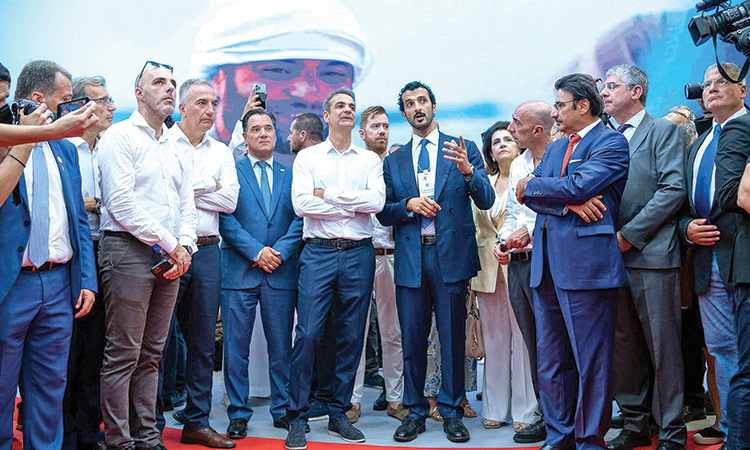 Kyriakos Mitsotakis opens the UAE pavilion at Thessaloniki International Fair.