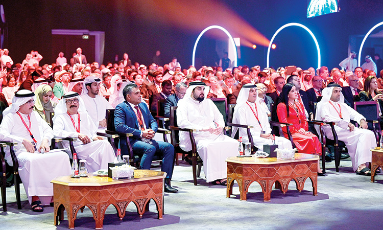 Sheikh Ahmed attends the inauguration of the Dubai Business Forum in Dubai  on Wednesday.