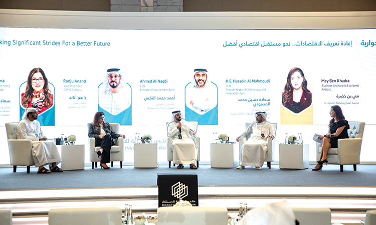 A panel discussion in progress at the Sharjah Investment Forum 2023 on Wednesday.