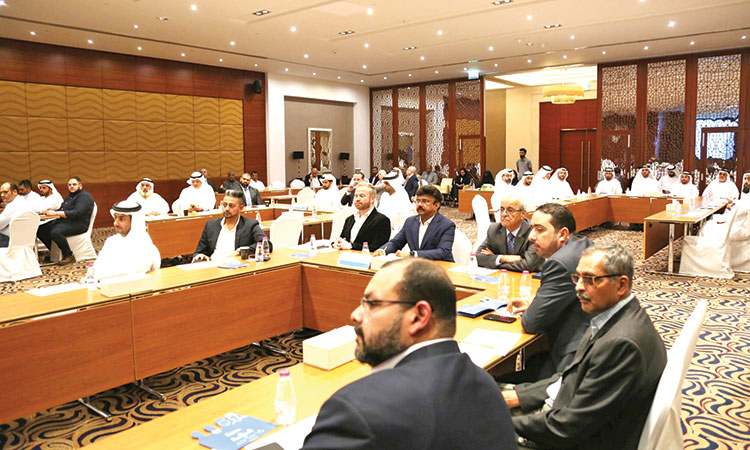 Sharjah Chamber officials during  the meeting.