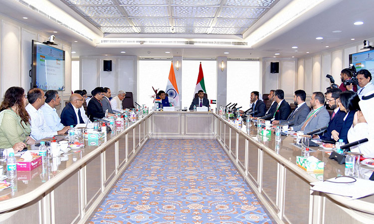 A high-level meeting is in progress in New Delhi, India, on Monday.