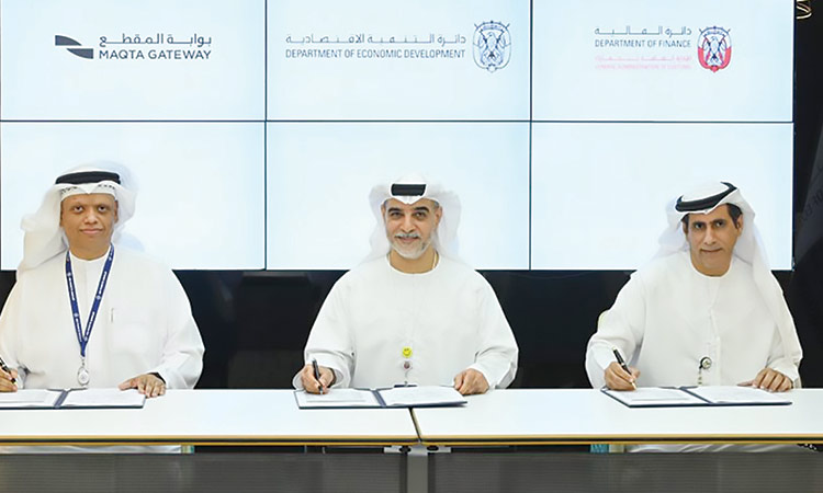 Top officials during the signing ceremony in Abu Dhabi.
