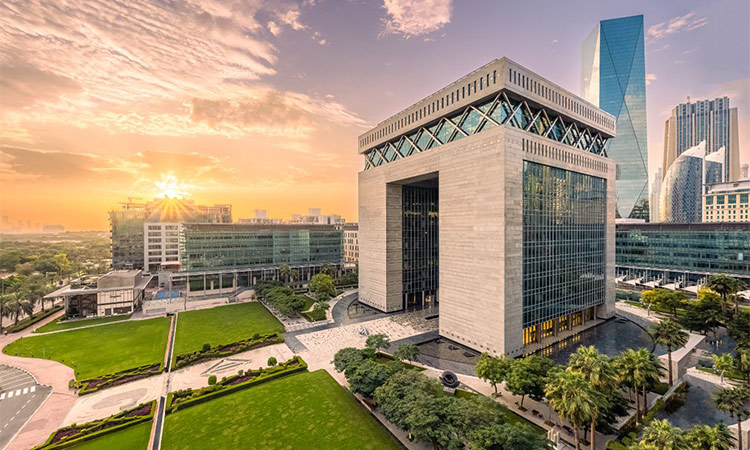 A stunning view of the Dubai International Financial Center, a key hub for local and global businesses.