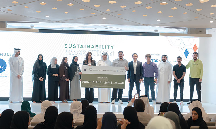 The participants and award winners   at the event in Sharjah.