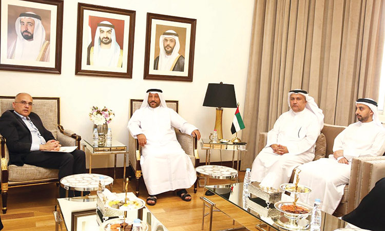 Sharjah Chamber and Costa Rica officials during the meeting.