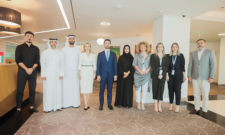 Officials of Dubai Chamber of Commerce and Romanian Business Council during the meeting.