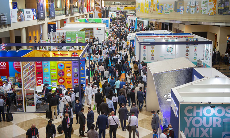 A view of visitors during an exhibition at the Dubai World Trade Center.