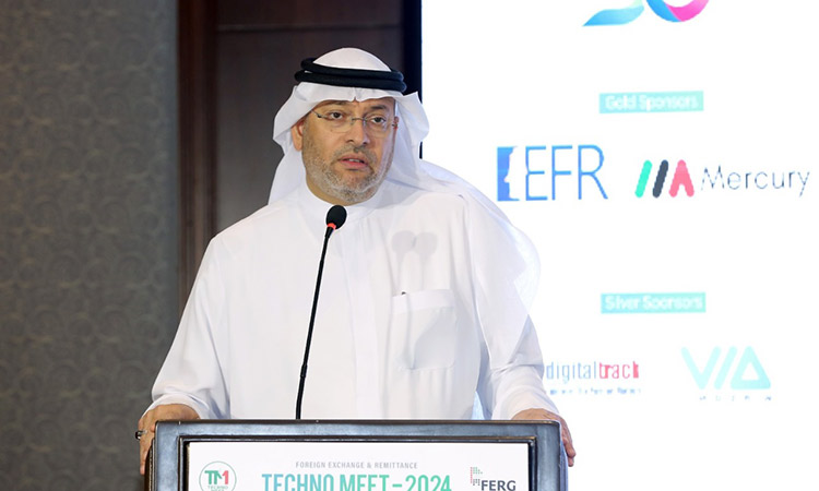 Osama Al Rahma speaks during the event in Dubai.