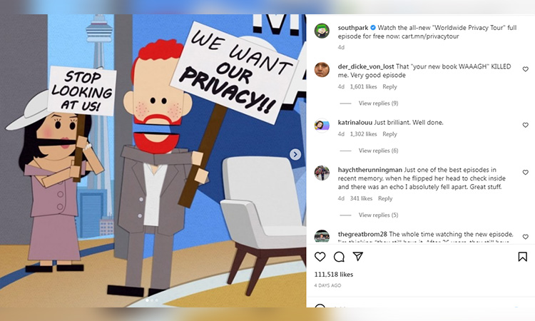 South Park, 'The Worldwide Privacy Tour