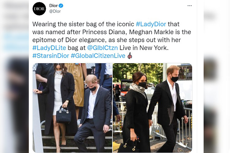 Meghan Markle Carries Dior Bag Named After Princess Diana