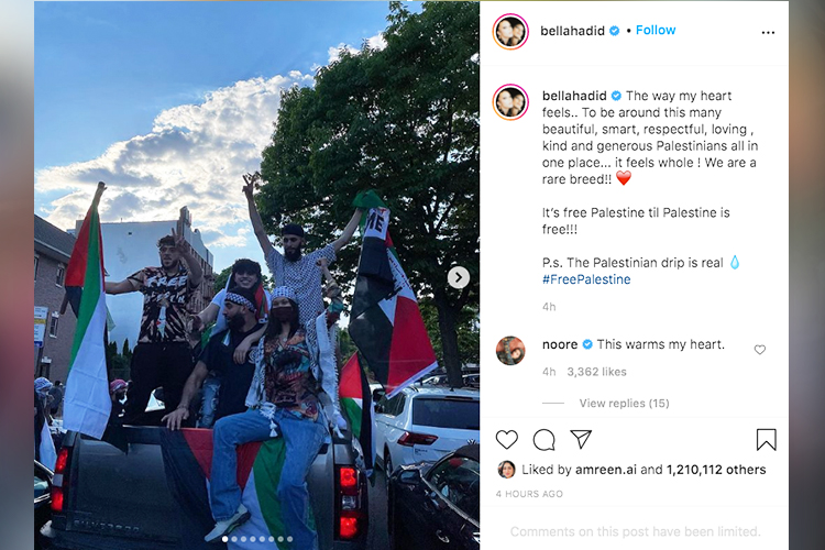 Supermodel Bella Hadid protests in the streets of New York in support of  Palestinians - GulfToday