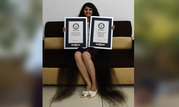 Bad experience at a salon a decade ago wins Indian teen crown for longest  hair - GulfToday
