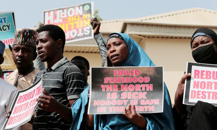 Nigeria-Demonstrators