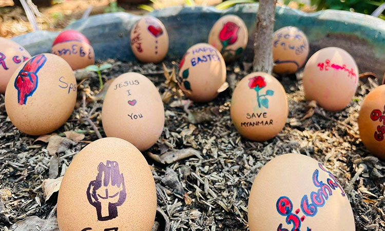 Mynamar protest eggs 2 