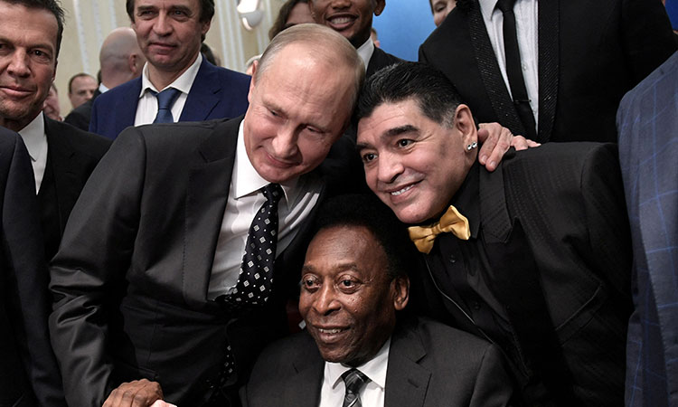 Putin-Pele-Maradona