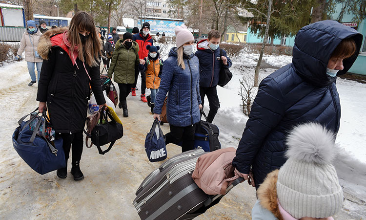 Evacuees-Ukraine
