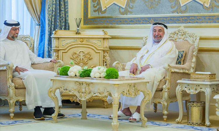 Sheikh Sultan with Suhail Bin Mohammed Al Mazrouei-750x450