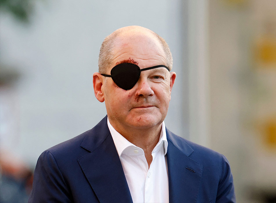 VIDEO: ‘Pirate politician’ Scholz’s eyepatch sparks mirth - GulfToday