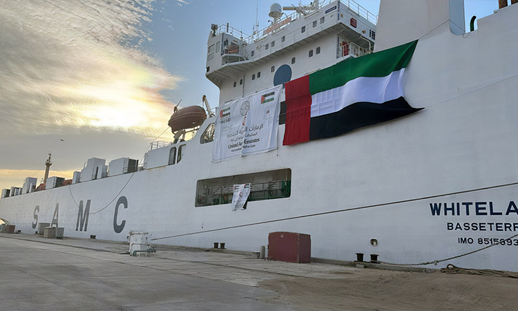Gaza-aid-ship-from-Fujairah-port-750x450