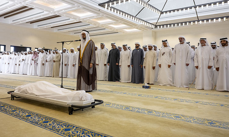 Sheikh Hazza Bin Sultan laid to rest at Al Bateen cemetery in Abu Dhabi ...